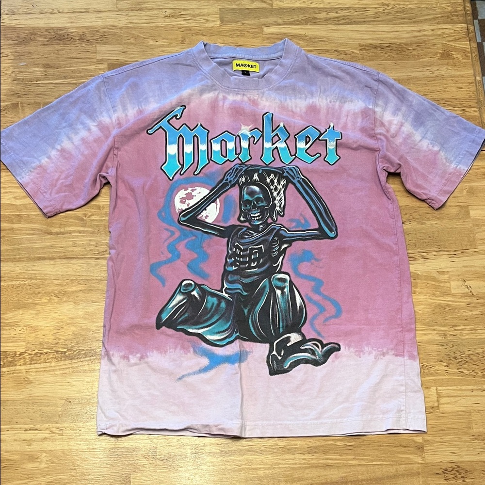 Market Tye Dye Skeleton Graphic Tee